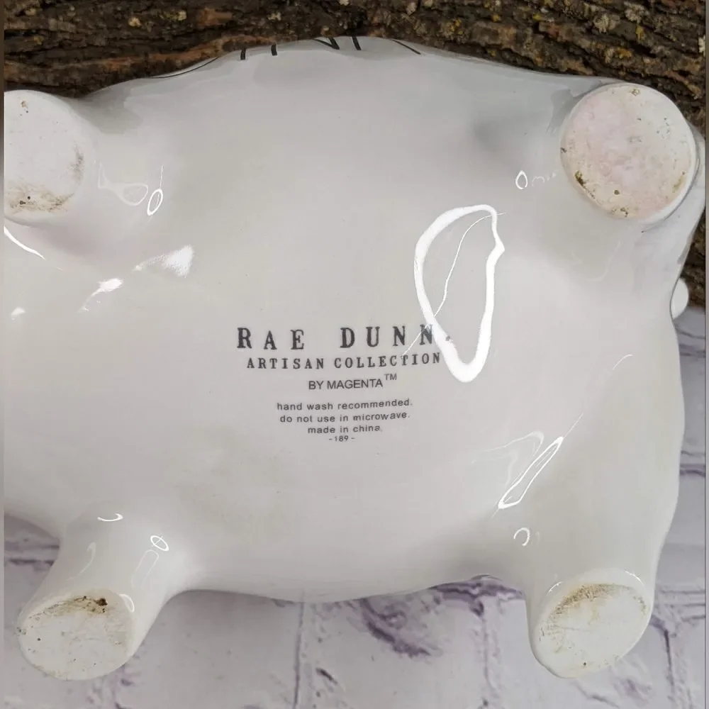 Rae Dunn OINK Ceramic Pig Cookie Jar Canister